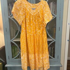 Only Necessities Yellow Floral Midi Dress